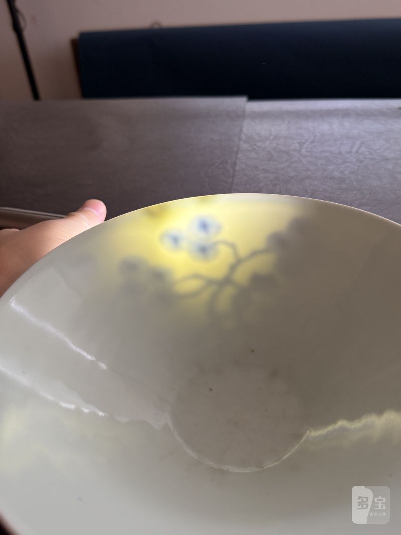 清康熙 仿永乐青花松竹梅斗笠碗 - 图27